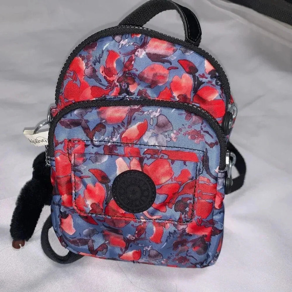 Kipling Alber Convertible 3-in-1 Mini Bag Backpack Festive Floral - Picture 1 of 9